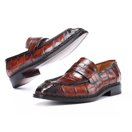 Alligator Leather Loafers Shoes Slip-On Dress Shoes