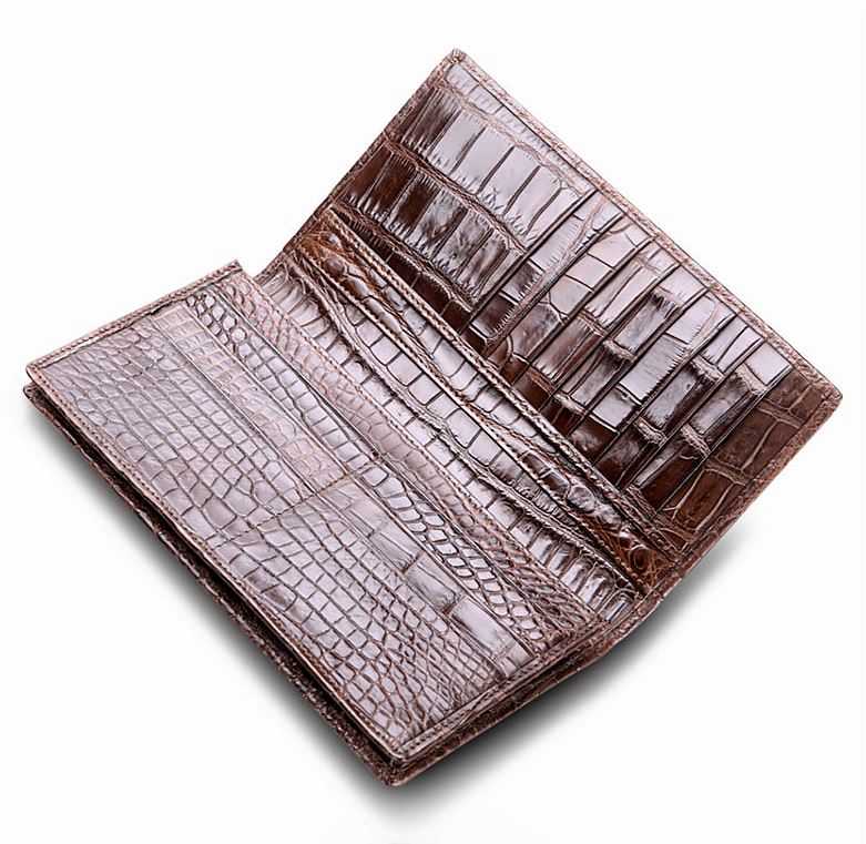 Men's Long Wallet European And American Crocodile Head Multi-card