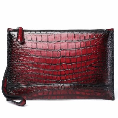 Casual Alligator Skin Envelope Clutch Bag Business Portfolio Briefcase for Men