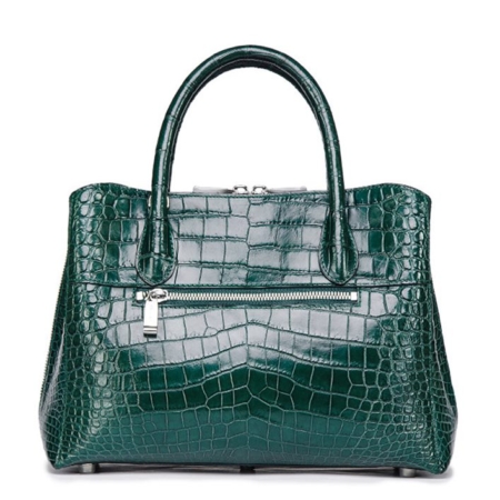 Classic Alligator Leather Tote Handbags Purses Shoulder Satchel Bags-Back