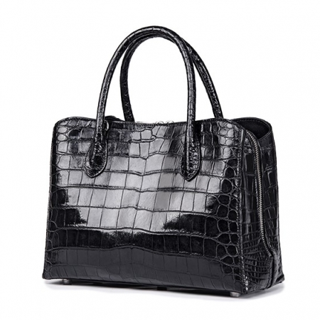 Classic Alligator Leather Tote Handbags Purses Shoulder Satchel Bags-Side