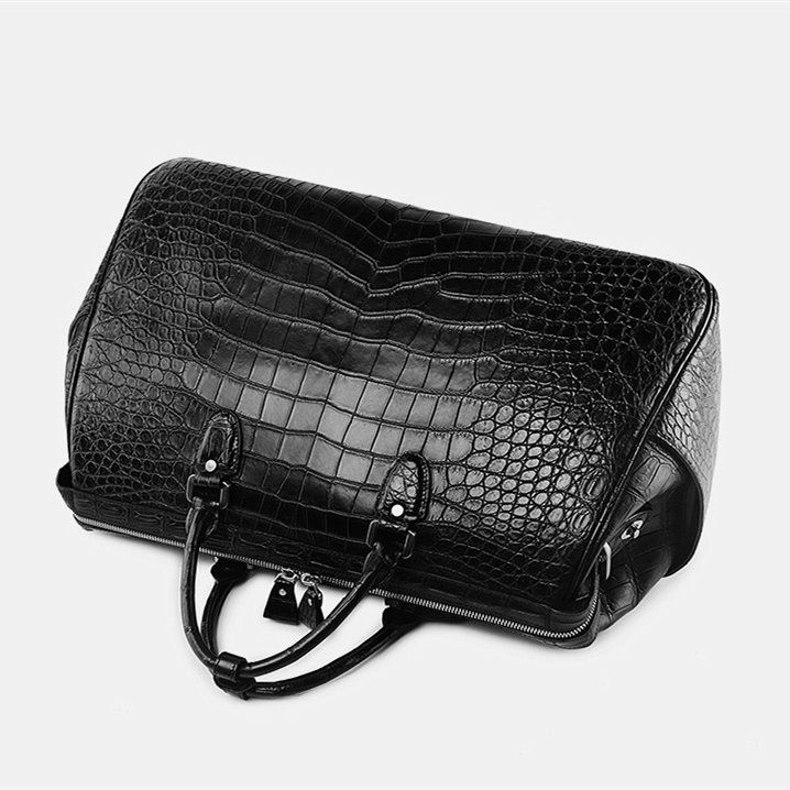 Crocodile duffle bag with Double G