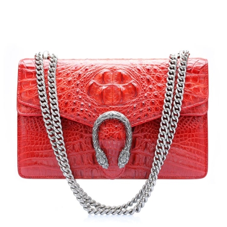 Fashion Crocodile Leather Cross Body Purse Shoulder Bag for Ladies-Front