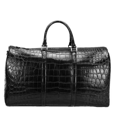 Genuine Alligator Leather Travel Weekender Overnight Duffel Bags for Men