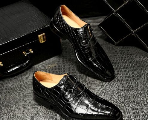 Handmade alligator dress shoes for men