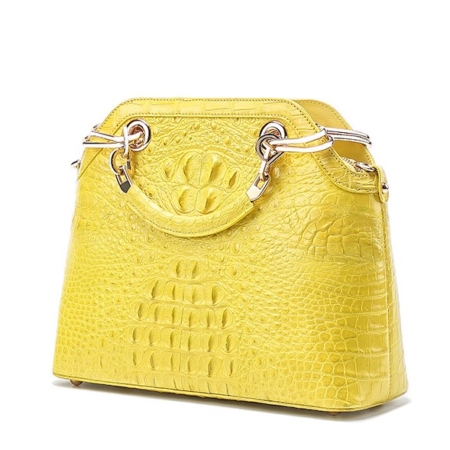 Ladies Genuine Crocodile Handbag Top Handle Purse