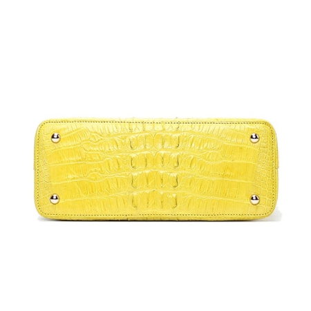 Ladies Genuine Crocodile Handbag Top Handle Purse-Bottom