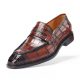 Men's Alligator Leather Loafers Shoes Slip-On Dress Shoes-Upper