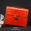 Alligator Leather Briefcase Handbag for Businesswomen