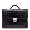 Alligator Leather Lawyers Briefcase Messenger Bag Business Bag for Men