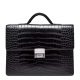 Alligator Leather Lawyers Briefcase Messenger Bag Business Bag for Men