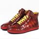 Back to School with BRUCEGAO's Alligator sneakers-Red