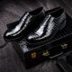 Classic Alligator Leather Dress Shoes for Men