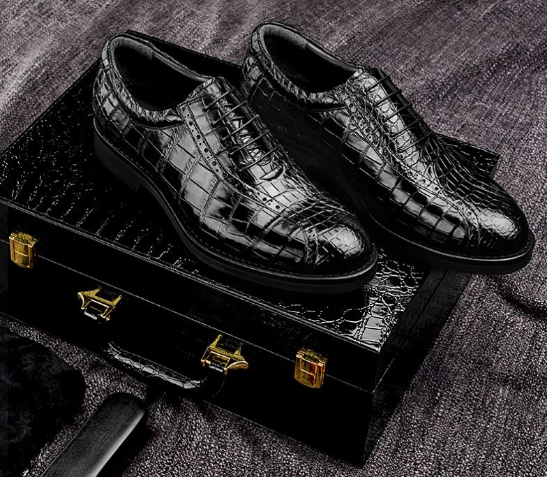 Classic Crocodile Leather Shoes for Men