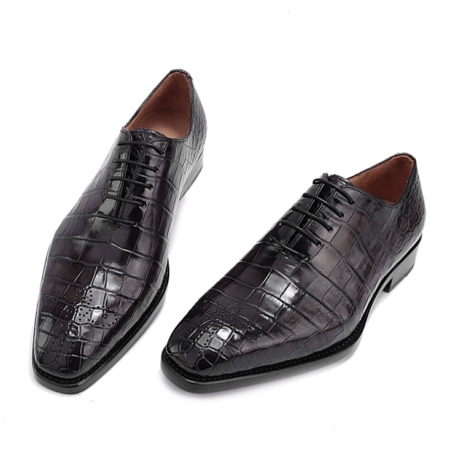 Formal Alligator Oxford-Gray