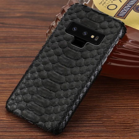 Galaxy Note 9 Snakeskin Case-Python Belly Skin-Black