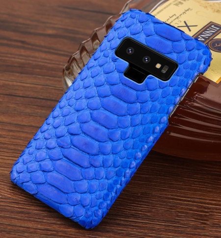 Galaxy Note 9 Snakeskin Case-Python Belly Skin-Blue