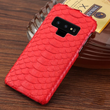 Galaxy Note 9 Snakeskin Case-Python Belly Skin-Red