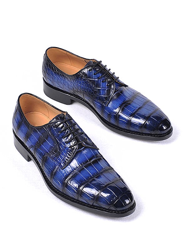 Leather Shoes for Men-Blue