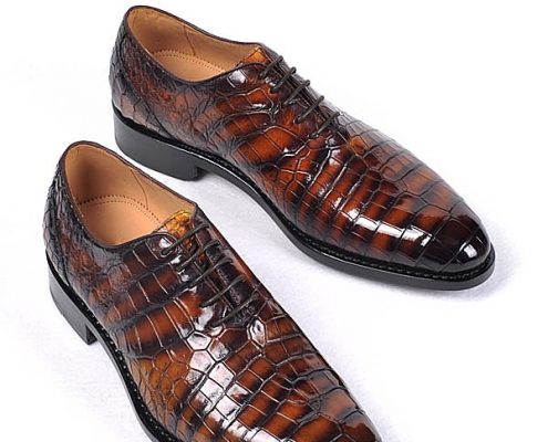 Leather Shoes for Men-Brown