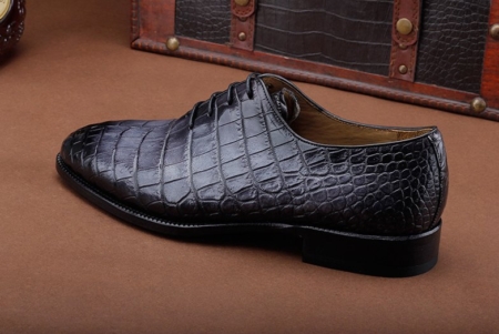 Luxury Genuine Alligator Leather Lace-up Business Formal Shoes Wedding Shoes-Gary-Side