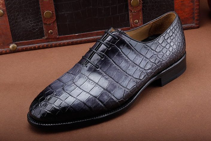 Luxury Genuine Alligator Leather Lace-up Business Formal Shoes Wedding ...