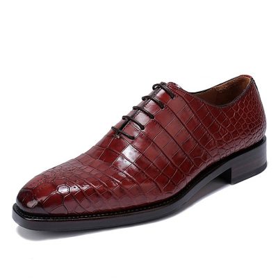 Mens Formal Alligator Oxford Alligator Leather Dress Shoes