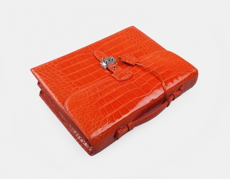 Stylish Alligator Leather Briefcase Handbag for Women-Top