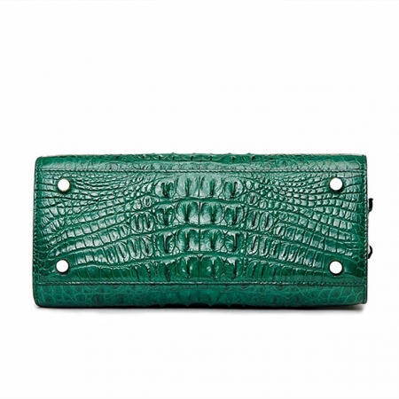 Womens Crocodile Leather Handbags Shoulder Bags Top Handle Tote Satchel for Ladies-Bottom