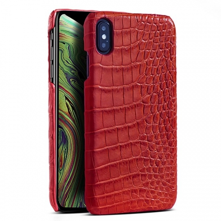 iPhone Xs Max, Xs, X Crocodile Belly Skin Snap-on Case