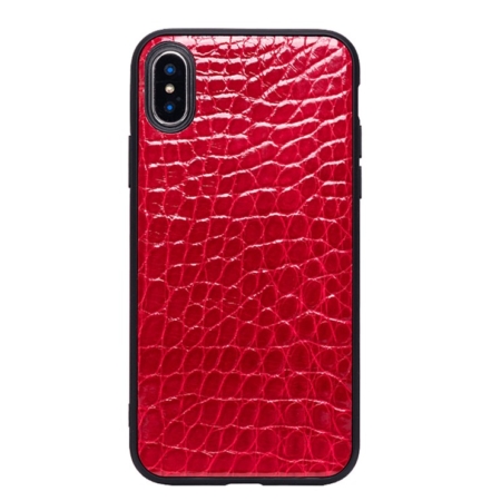 iPhone Xs Max, Xs, X Crocodile Belly Skin TPU Edges Case