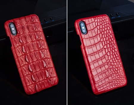 iPhone Xs Max, Xs, X Crocodile Belly and Tail Skin Snap-on Case