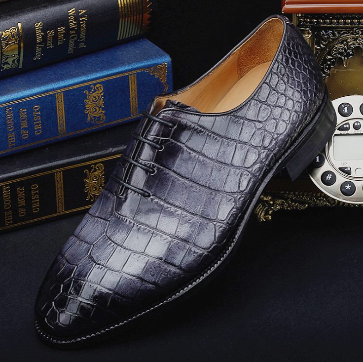 vintage crocodile leather shoes BRUCEGAO