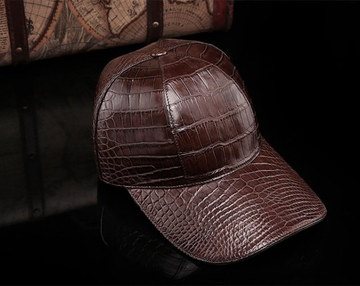 Luxury Baseball Cap BRUCEGAO Crocodile Skin Baseball Cap