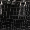 Classic Alligator Leather Barrel Handbag Top-Handle Bag Purse for Women-Details