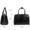 Classic Alligator Leather Barrel Handbag Top-Handle Bag Purse for Women-Size