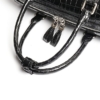 Classic Alligator Leather Barrel Handbag Top-Handle Bag Purse for Women-Top Handle