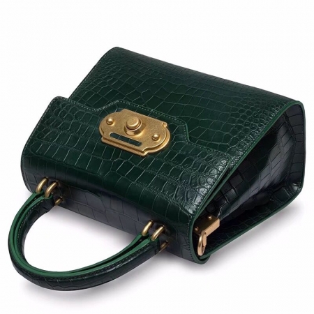 Designer Alligator Handbag Ladies Alligator Shoulder Purse Bag-Blue-Details