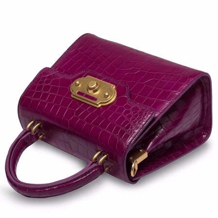 Designer Alligator Handbag Ladies Alligator Shoulder Purse Bag-Details-1