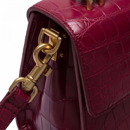 Designer Alligator Handbag Ladies Alligator Shoulder Purse Bag-Details