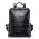 Genuine Alligator Leather Backpack Business Travel Daypack for Men