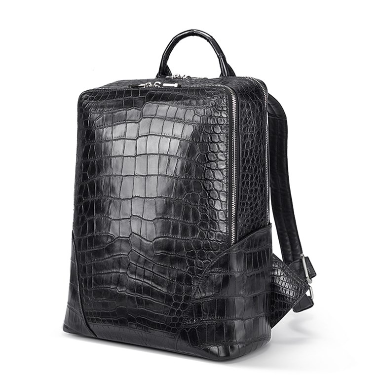 Himalayan Genuine Crocodile / Alligator Leather Travel Bag,Backpack, Unisex  Bag