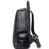 Genuine Alligator Leather Backpack Business Travel Daypack for Men-Side