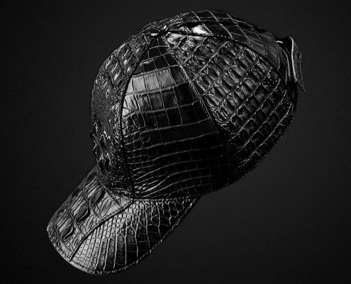 Luxury leather baseball cap