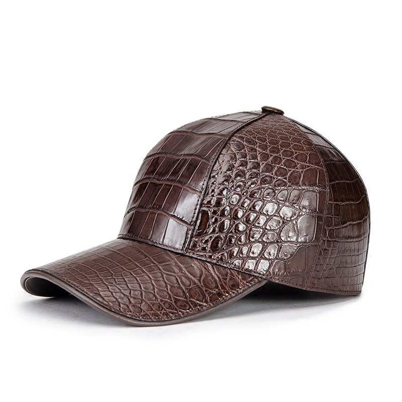 The Best Alligator Skin Baseball Cap-Brown