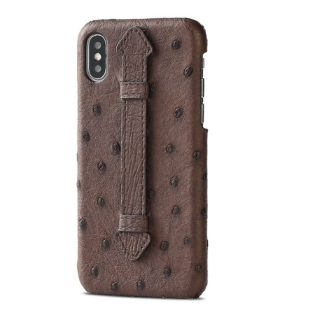 iPhone XS Max, XS Ostrich Skin Case, Ostrich Skin Cases for iPhone XS Max, XS-Brown