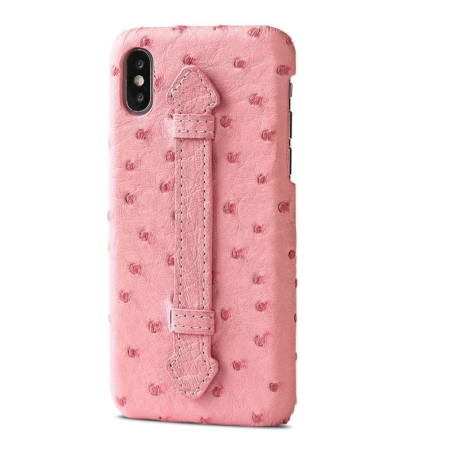 iPhone XS Max, XS Ostrich Skin Case, Ostrich Skin Cases for iPhone XS Max, XS-Pink