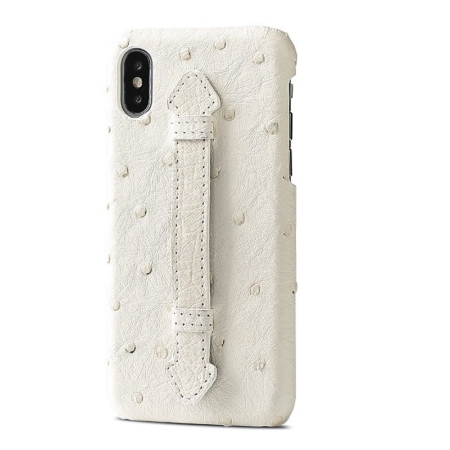 iPhone XS Max, XS Ostrich Skin Case, Ostrich Skin Cases for iPhone XS Max, XS-White