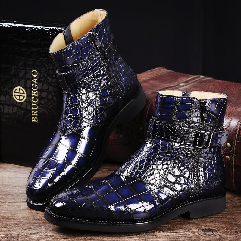 Men's Handcrafted Genuine Alligator Leather Boots