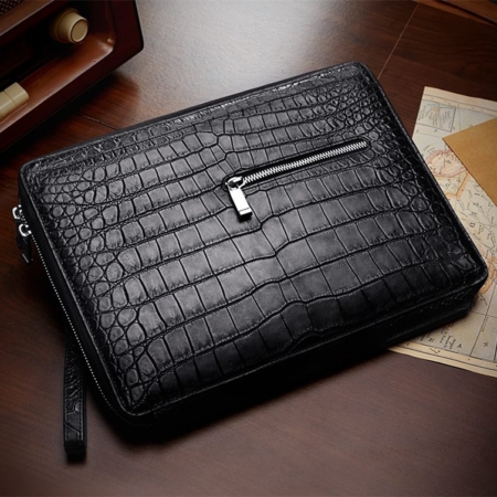 Men's Alligator Leather Business Clutch Wrist Bag-1